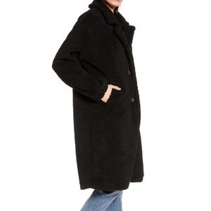Faux shearling teddy coat